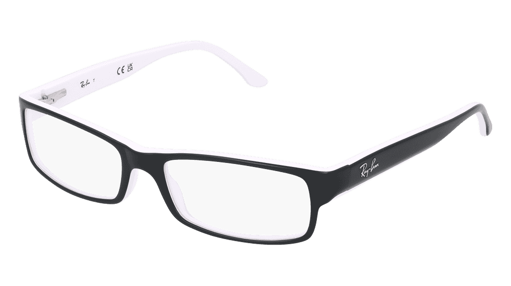 RAY-BAN RX5114 Black white Corner View