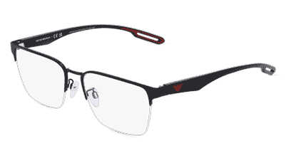 EMPORIO ARMANI EA1137 Zwart glanzend Hoekaanzicht