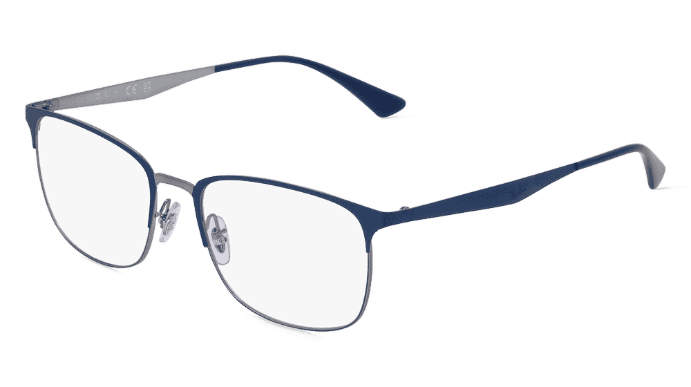 Ray-Ban RX6421 Gris gun bleu Vue d'angle
