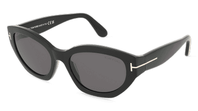 Tom Ford FT1086 Noir brillant Vue d'angle