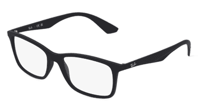 RAY-BAN RX7047 zwart Hoekaanzicht