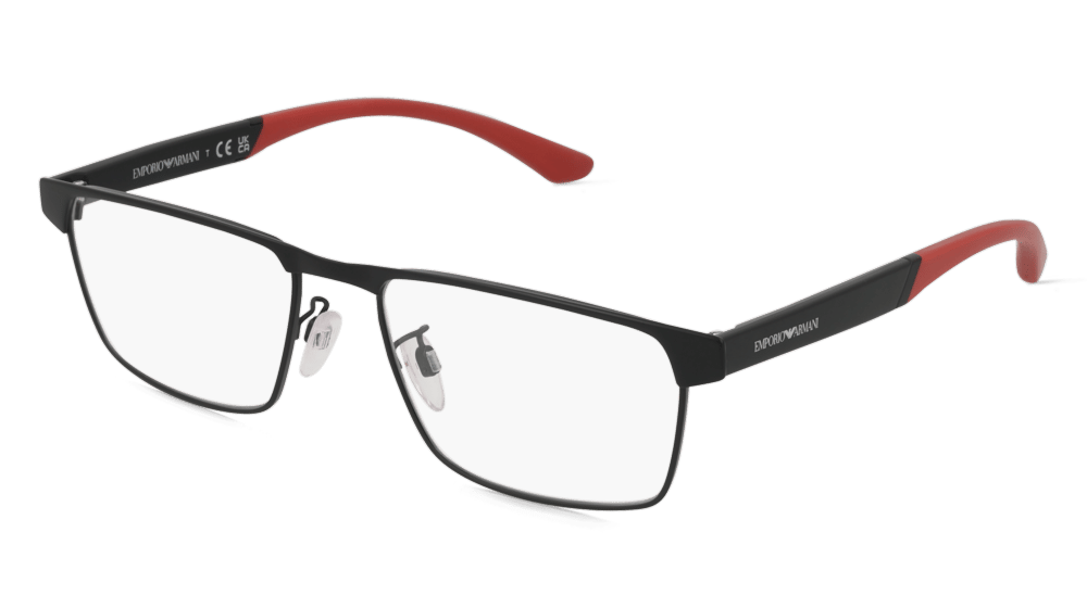 Emporio Armani EA1124 Noir mat Vue d'angle