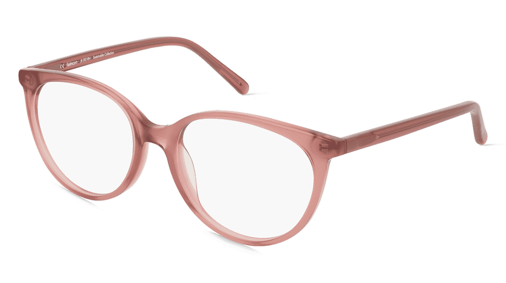 Fielmann JIL 012 RN Rose transparent Vue d'angle