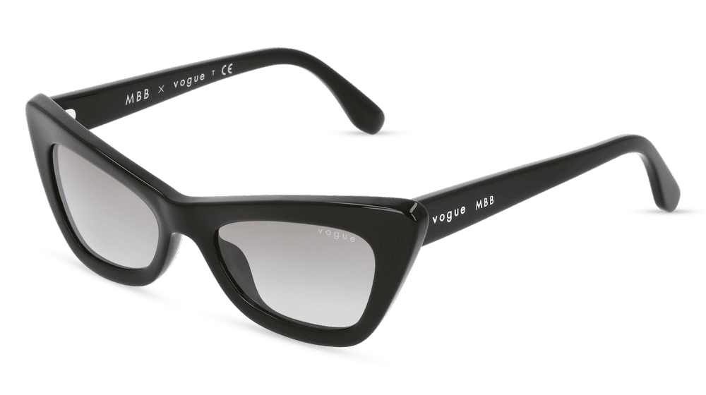 Vogue eyewear VO5415S Zwart glanzend Hoekaanzicht