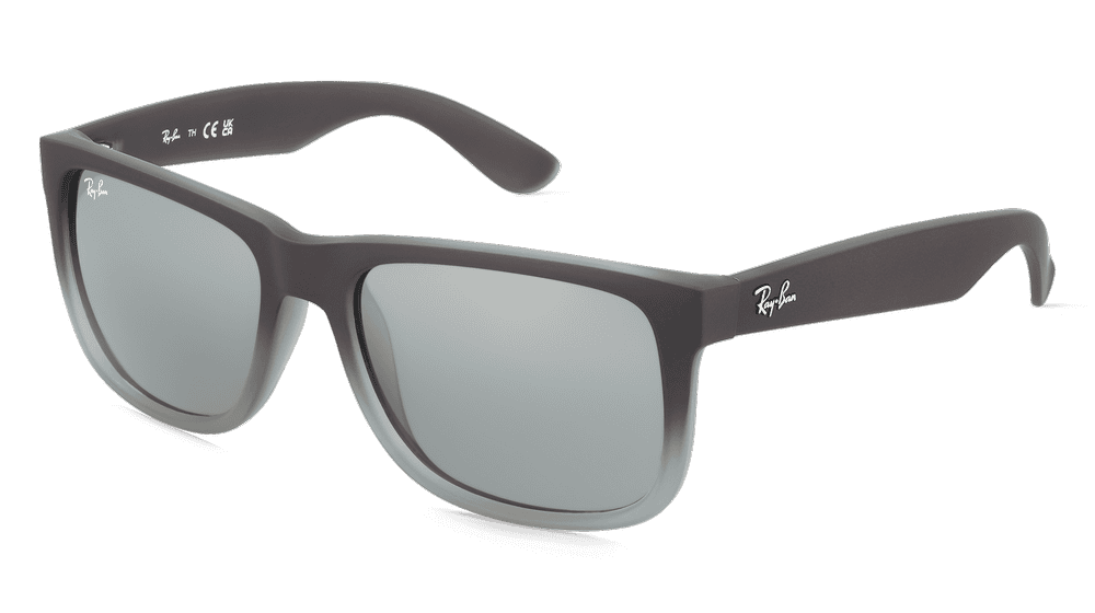 RAY-BAN RB 4165 JUSTIN grijs Hoekaanzicht