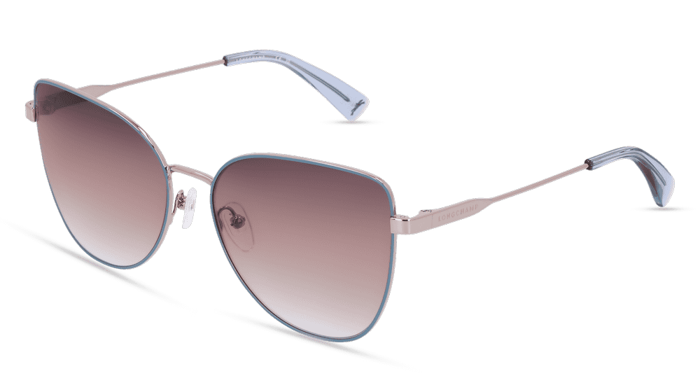 LONGCHAMP LO165S Argenté bleu Vue d'angle