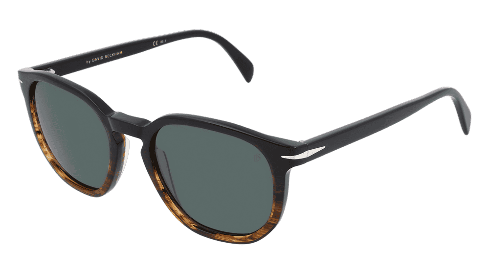DAVID BECKHAM DB 1099/S Brown striped Corner View