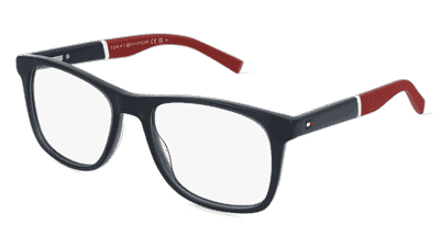 Tommy Hilfiger Eyewear TH 2046 Blauw rood Hoekaanzicht