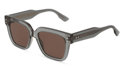 Gucci GG1084S Havanna gestreept Hoekaanzicht