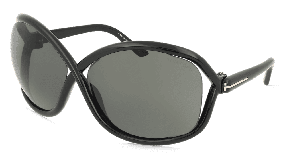 Tom Ford FT1068 BETTINA Zwart glanzend Hoekaanzicht