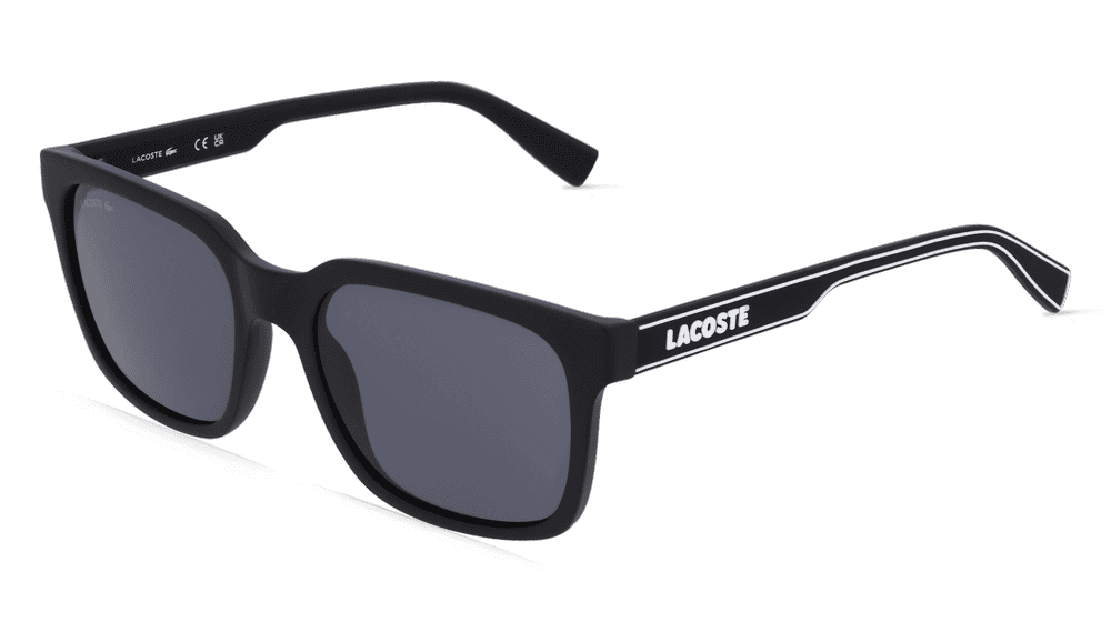 LACOSTE L967S zwart mat Hoekaanzicht