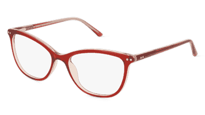 Fielmann OU 051 FLEX CL Rood rose Hoekaanzicht