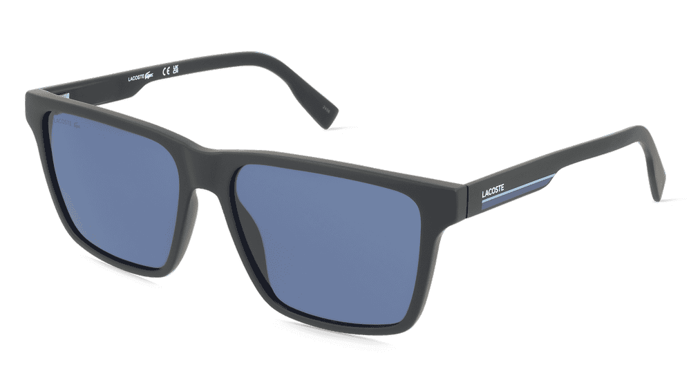 Lacoste L6039S Noir mat Vue d'angle