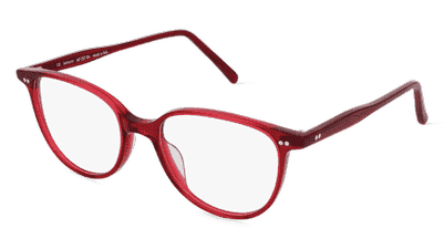 Fielmann MF 057 RN rood transparant Hoekaanzicht