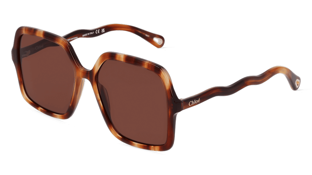 CHLOE CH0086S Havanna glanzend Hoekaanzicht