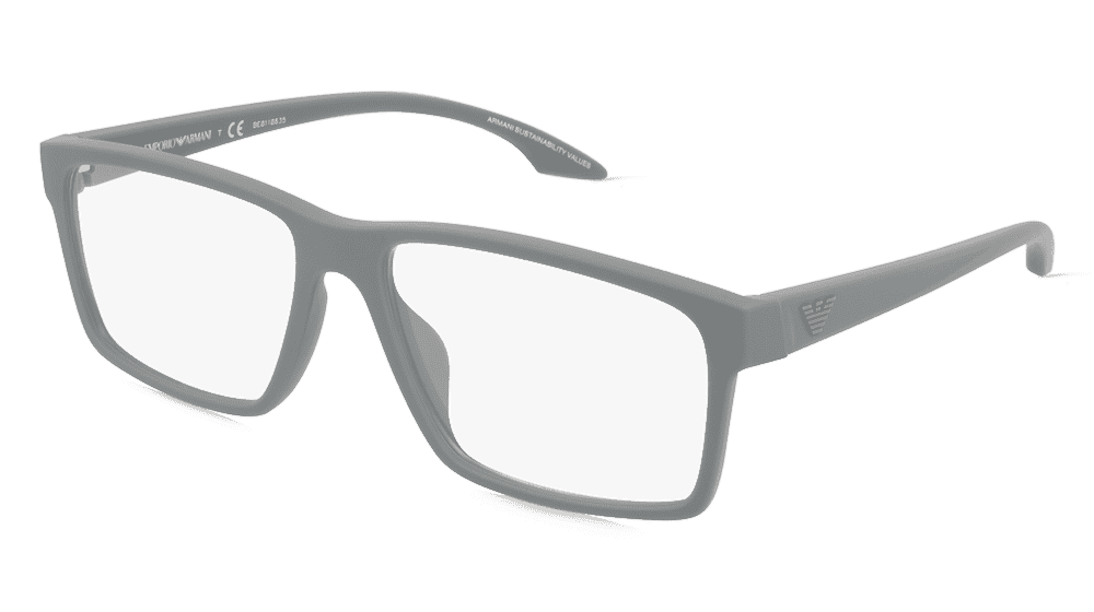 Emporio Armani EA3210U Grijs mat Hoekaanzicht