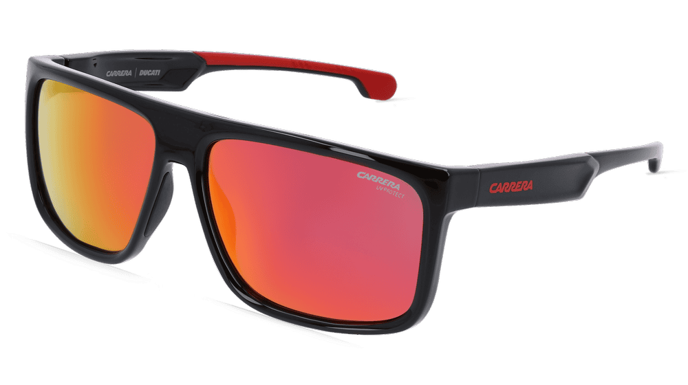 CARRERA CARDUC 011/S Zwart glanzend Hoekaanzicht