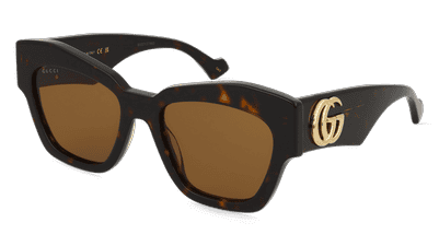Gucci GG1422S Noir gris Vue d'angle