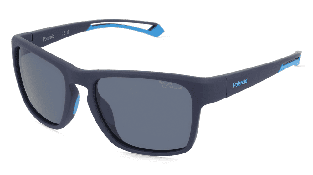 Polaroid PLD 7052/S Bleu mat Vue d'angle