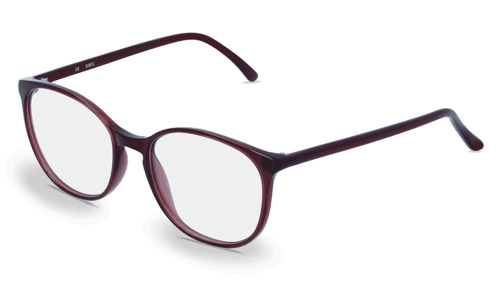 Sophie bordeaux transparent Hoekaanzicht