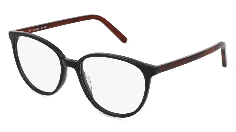 Fielmann JIL 024 FA zwart havana Hoekaanzicht