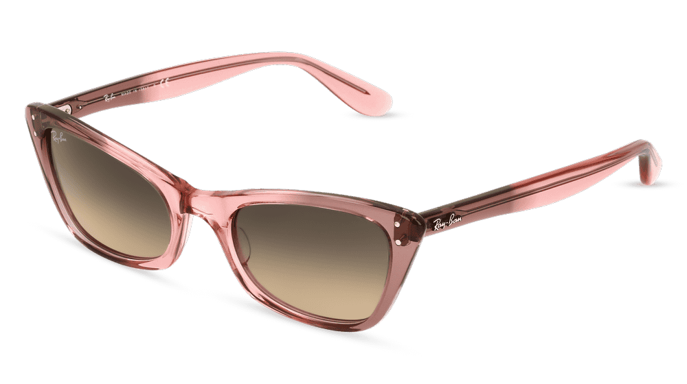 RAY-BAN RB 2299 LADY BURBANK Rosé transparent Vue d'angle