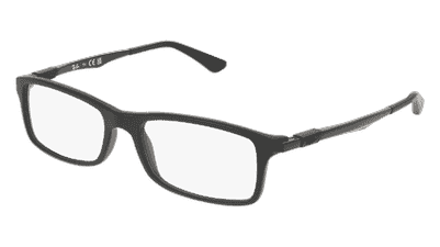 RAY-BAN RX7017 zwart Hoekaanzicht