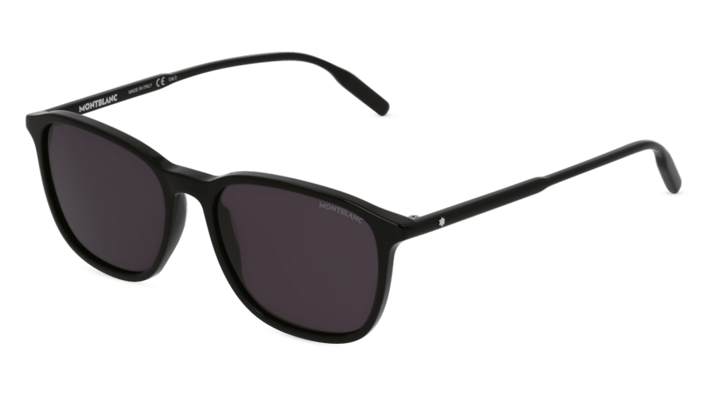 MONTBLANC MB0082S Zwart glanzend Hoekaanzicht