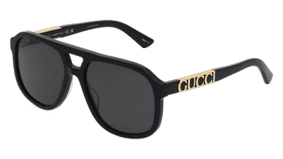 GUCCI GG1188S Zwart glanzend Hoekaanzicht