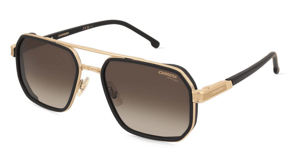 Carrera 1069/S Noir or Vue d'angle