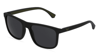 EMPORIO ARMANI EA4129 zwart mat Hoekaanzicht