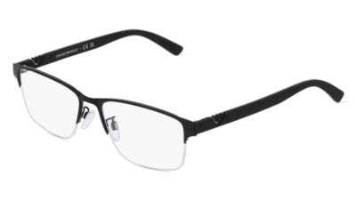 Emporio Armani EA1138 zwart mat Hoekaanzicht