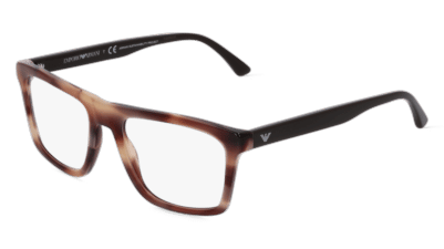 Emporio Armani EA3185 Rayé brun Vue d'angle