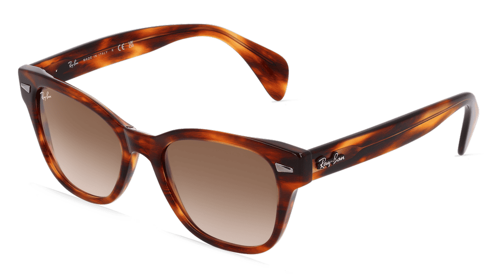 RAY-BAN RB0880S Havanna rayé Vue d'angle