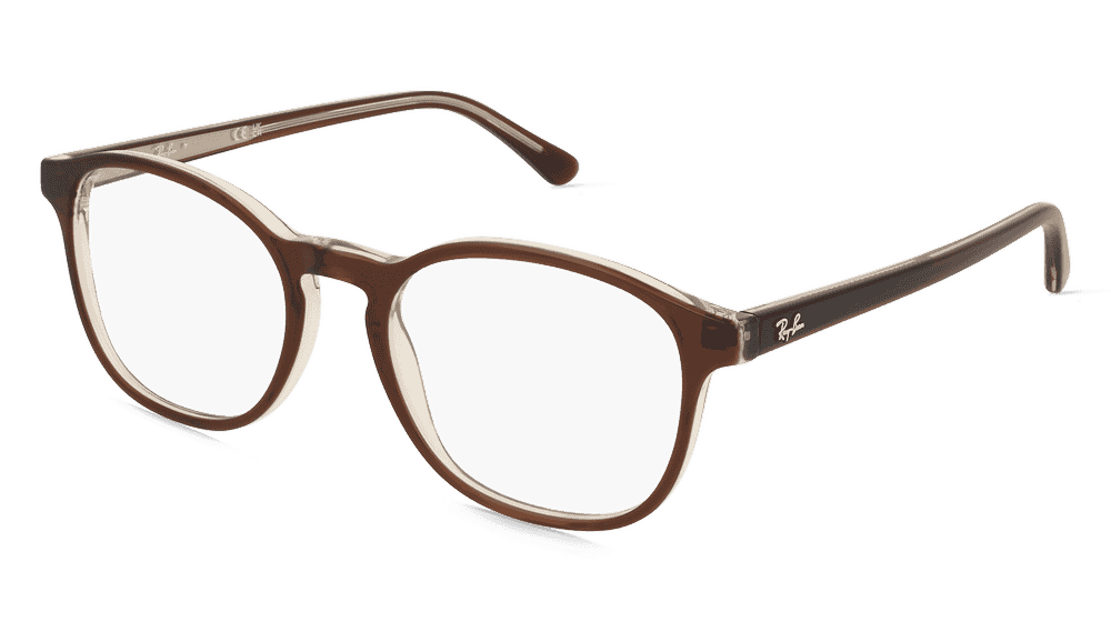 Ray-Ban 0RX5417 Bruin licht Hoekaanzicht