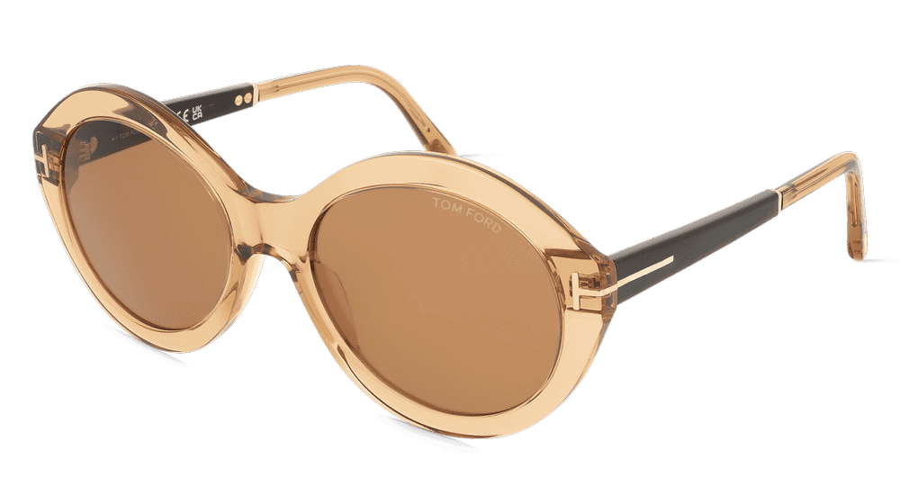 Tom Ford FT1088 SERAPHINA Bruin licht Hoekaanzicht