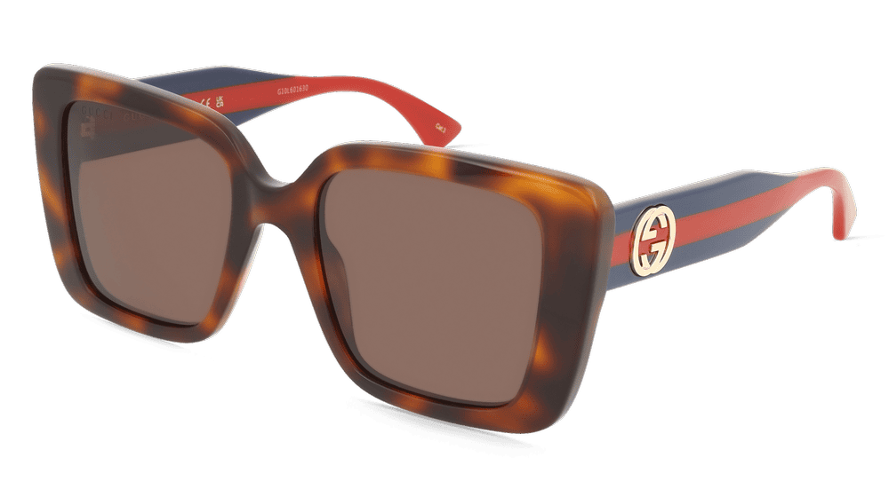 Gucci GG1861S havana blauw Hoekaanzicht