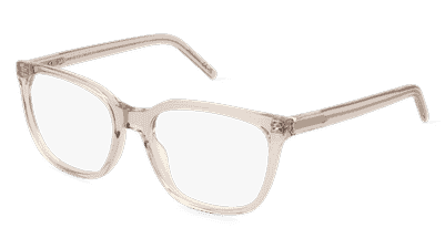Saint Laurent SL M129 Beige transparent Vue d'angle