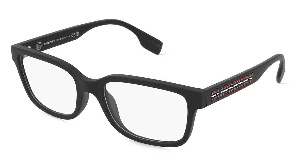 Burberry BE2379U CHARLIE Noir mat Vue d'angle