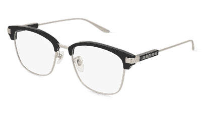 Gucci GG1439OK Argenté noir Vue d'angle