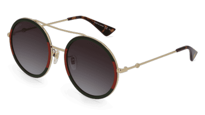 GUCCI GG0061S Doré vert Vue d'angle