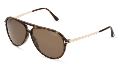 Tom Ford FT0909 Havanna donker Hoekaanzicht
