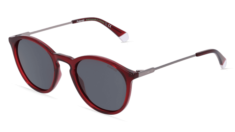 POLAROID PLD 4129/S/X Bordeauxrood glanzend Hoekaanzicht