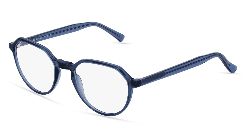 Fielmann ABC 068 CL blauw transparant Hoekaanzicht