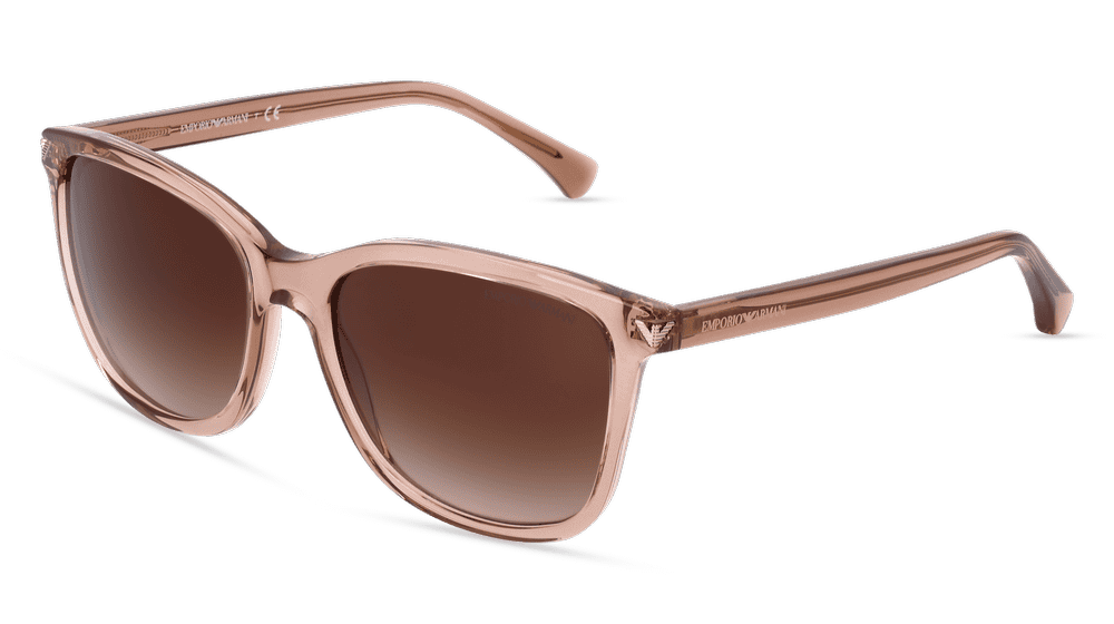 EMPORIO ARMANI EA4060 Brun transparent Vue d'angle