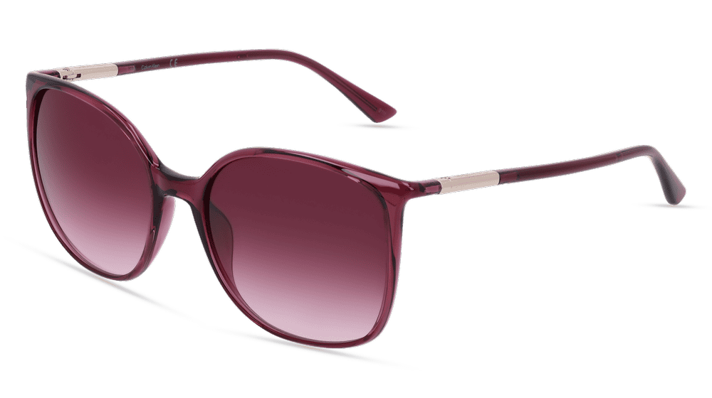 CALVIN KLEIN CK22521S Bordeauxrood glanzend Hoekaanzicht