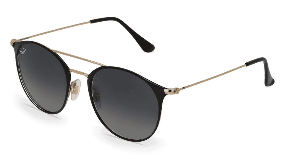 RAY-BAN RB 3546 zwart goud Hoekaanzicht