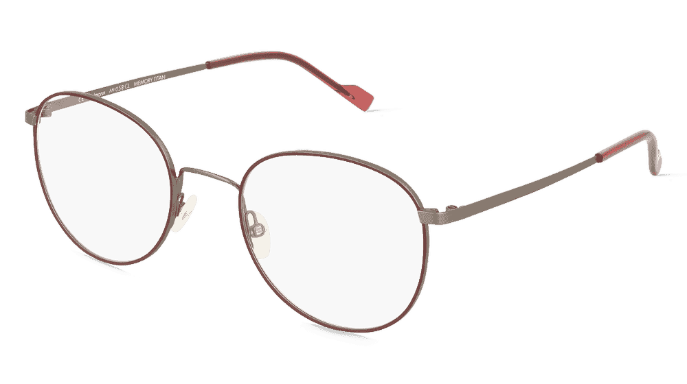 Fielmann MI 058 CL Bordeaux gris gun Vue d'angle