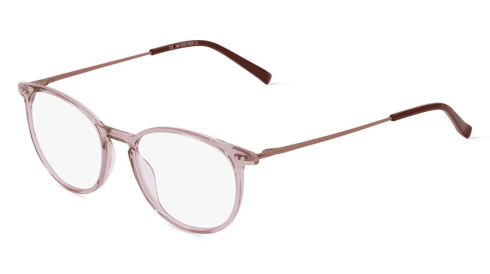 Fielmann MI 050 FLEX CL Rosé transparent Vue d'angle