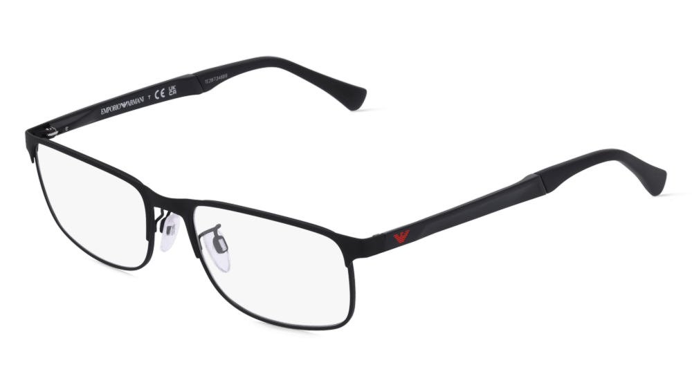 Emporio Armani EA1112 zwart mat Hoekaanzicht